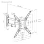 Supporto Slim a Muro per TV 23-55'' Full Motion con Braccio Articolato