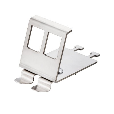 Adattatore per Modulo Keystone 2xRJ45 per Guida DIN con Fermacavo