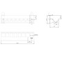 Adattatore per Modulo Keystone 8xRJ45 per Guida DIN