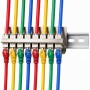 Adattatore per Modulo Keystone 8xRJ45 per Guida DIN