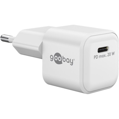 Alimentatore Caricatore Rapido USB-C&trade PD GaN Nano 20W 3A Bianco