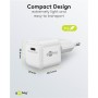 Alimentatore Caricatore Rapido USB-C&trade PD GaN Nano 20W 3A Bianco