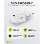 Alimentatore Caricatore Rapido USB-C&trade PD GaN Nano 20W 3A Bianco