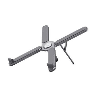 TRUST SUPPORTO/RIALZO PER LAPTOP - PIEGHEVOLE IN ALLUMINIO - MACY - GRIGIO
