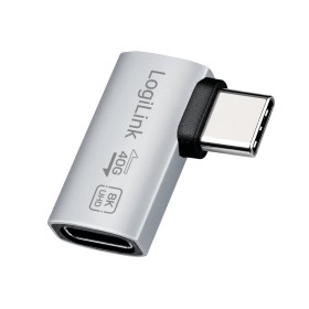Adattatore USB 4.0 USB-C&trade Maschio/Femmina Angolato 90&deg 40 Gbps 4K e 8K, 240W PD 3.1 Nero
