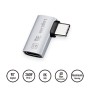 Adattatore USB 4.0 USB-C&trade Maschio/Femmina Angolato 90&deg 40 Gbps 4K e 8K, 240W PD 3.1 Nero