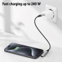 Adattatore USB 4.0 USB-C&trade Maschio/Femmina Angolato 90&deg 40 Gbps 4K e 8K, 240W PD 3.1 Nero