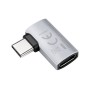 Adattatore USB 4.0 USB-C&trade Maschio/Femmina Angolato 90&deg 40 Gbps 4K e 8K, 240W PD 3.1 Nero