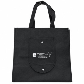 Borsa Riutilizzabile Techly Professional in TNT Nera