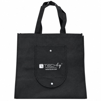Borsa Riutilizzabile Techly Professional in TNT Nera