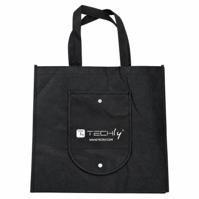 Borsa Riutilizzabile Techly in TNT Nera