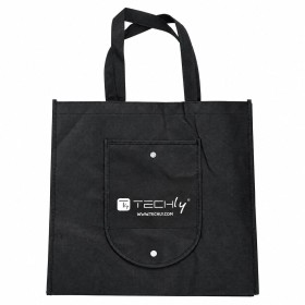 Borsa Riutilizzabile Techly in TNT Nera
