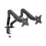 Supporto da Scrivania per 2 Monitor 17-32'' con Molla a Gas Estensione 461 mm